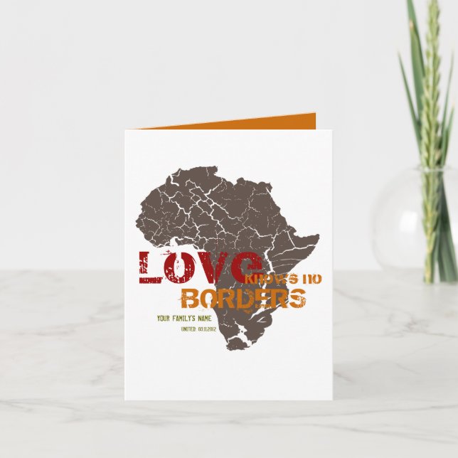 Adopción africana - Tarjetas de Invitación (Anverso)