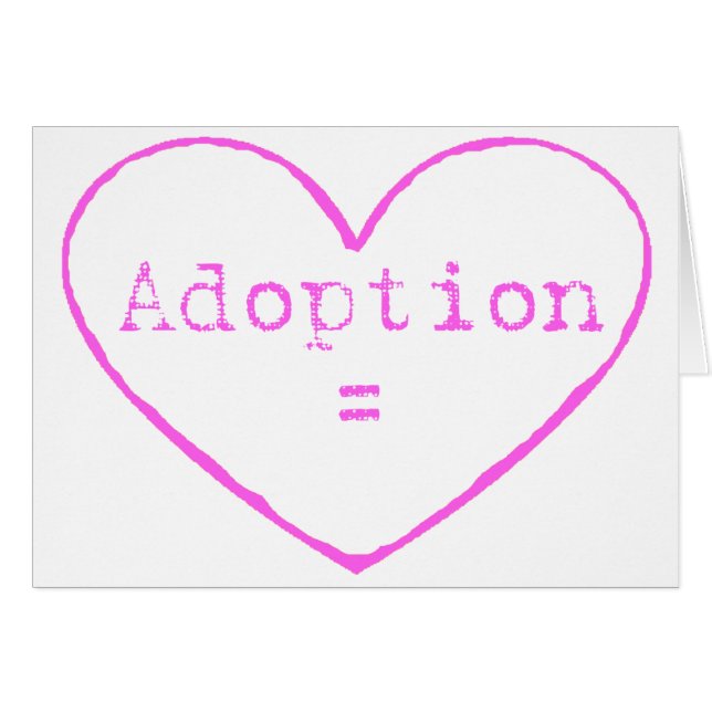 Adopción = amor en rosa (Anverso (Horizontal))