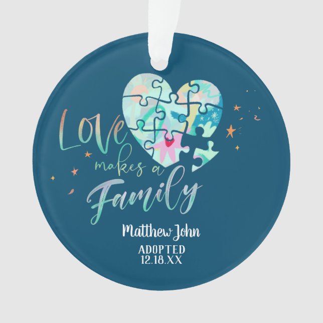 Adopción / Anuncio de nacimiento Ornamento cerámic (Anverso)
