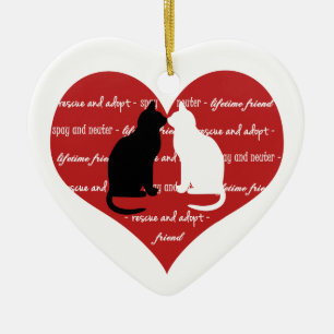 Adopción de gatos, ornamento cardíaco de rescate