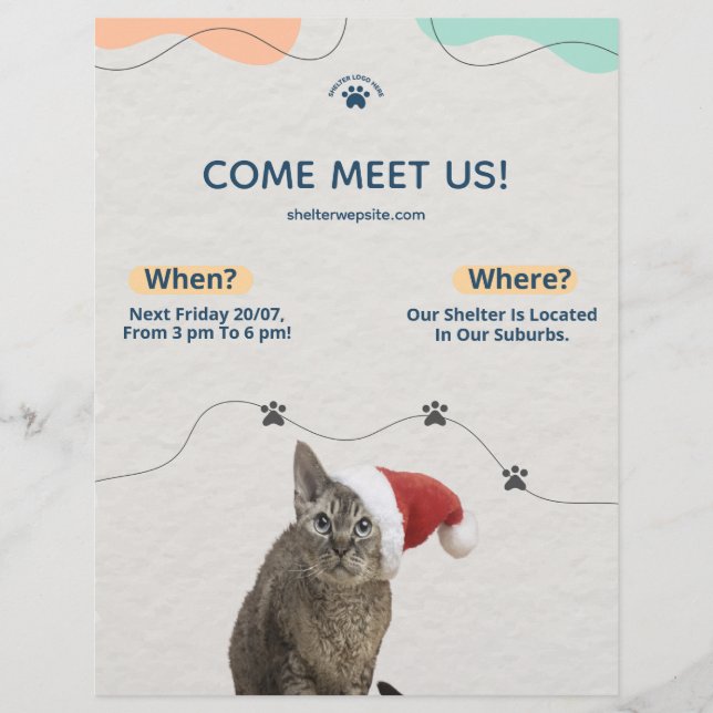 Adopción de Mascotas, Folleto de Donaciones al Ref (Frente)