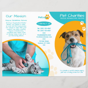 Adopción/Mascota de caridad - Folleto