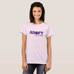 Adopt no hace compras camiseta para las mujeres