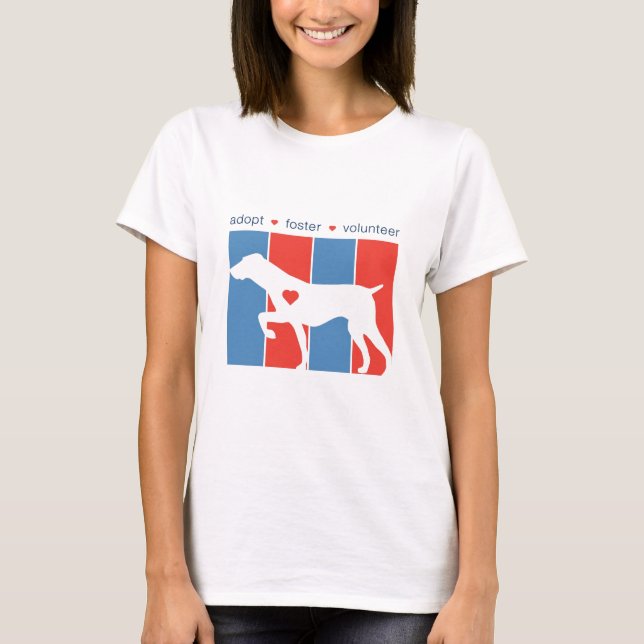 ¡Adopta a un voluntario más apto! Camiseta de perr (Anverso)