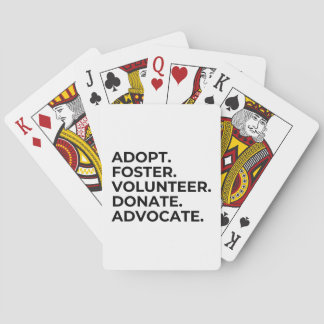 Adopta. Acoge. Colabora. Cartas de juego