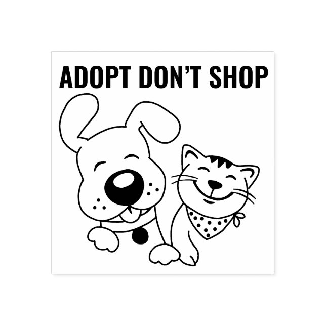 Adopta el sello de arte de la madera del perro (Impresión)