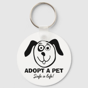 Adopta un llavero de mascota con dibujo animado de