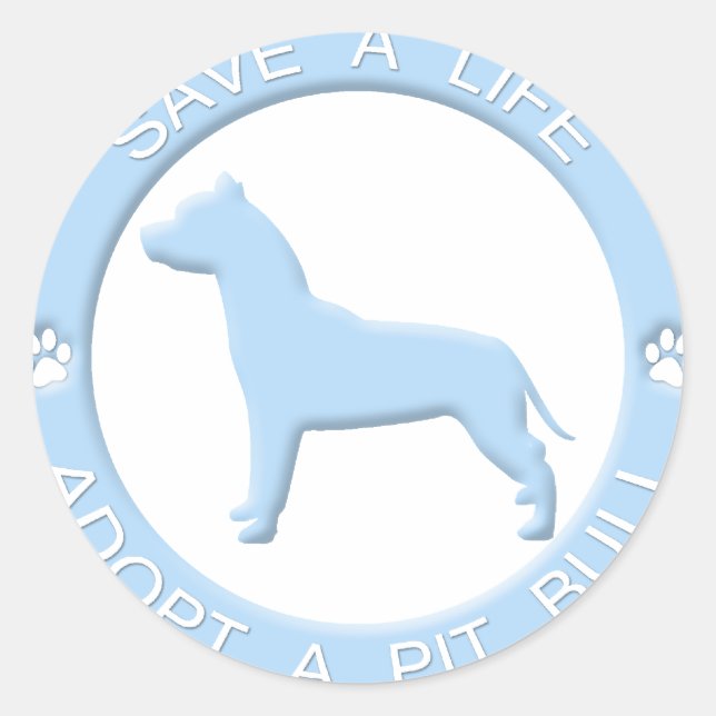Adoptar a los Pegatinas de un pitbulls (Anverso)