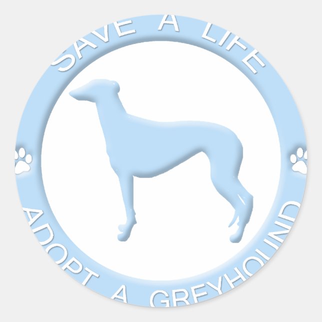 Adoptar a los Pegatinas del Greyhound (Anverso)