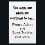 Adoptar Esterilizar Castración Folleto<br><div class="desc">Mueren demasiados... Adopta, Esteriliza y Castra volantes: La superpoblación de mascotas es un problema grave en todo el mundo. ¿Te destroza el corazón ver perros, gatos y otros animales criados y vendidos en tiendas de mascotas cuando hay tantas mascotas en refugios de animales que necesitan hogares? ¿Te destroza el corazón...</div>