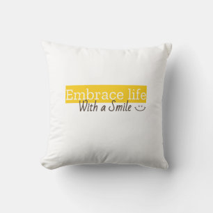 Adoptar la vida con un Cojín decorativo sonriente