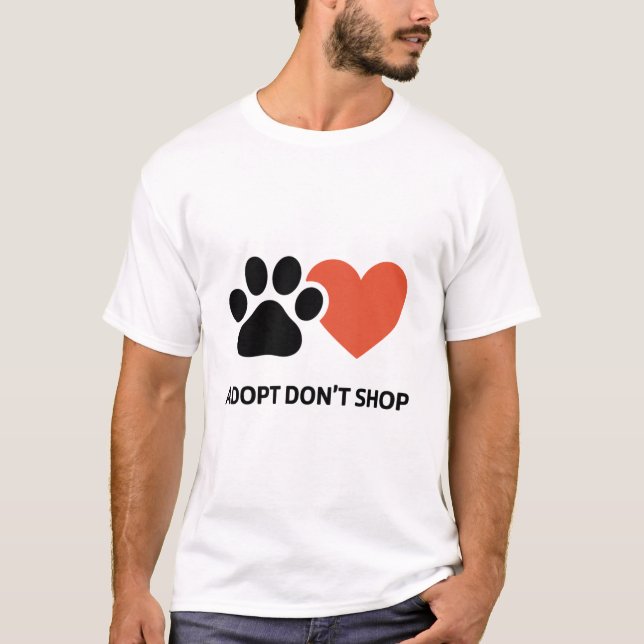 Adoptar no comprar camiseta (Anverso)