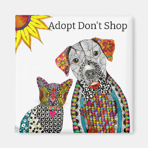 Adoptar no comprar imán para perros y gatos