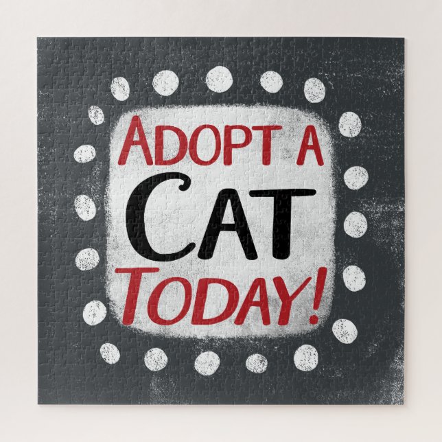 Adoptar Un Gato Hoy Rompecabezas (Vertical)