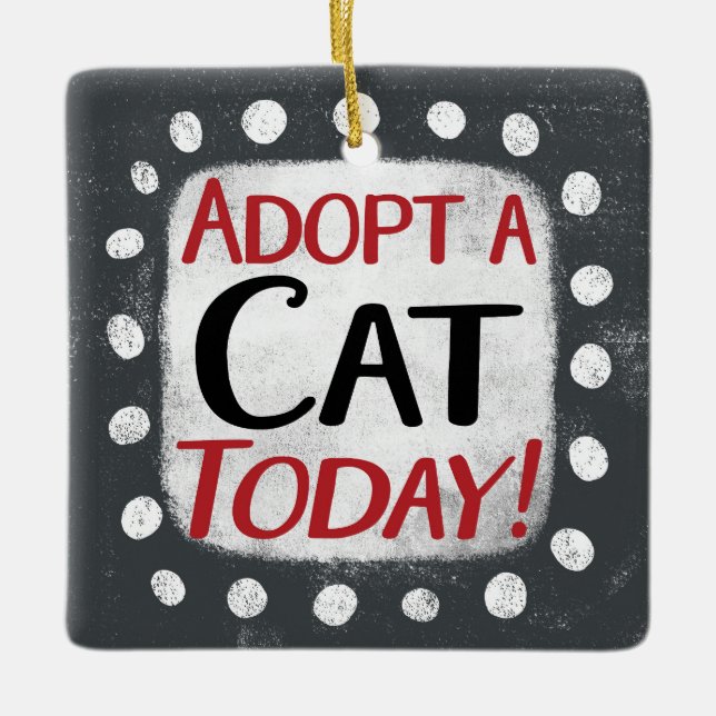 Adoptar Un Ornamento De Gato Hoy (Anverso)