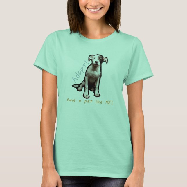 Adoptar una camiseta de perro (Anverso)