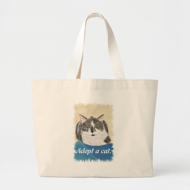Adoptar una promoción de gatos Bolsas de lienzo (Frente)