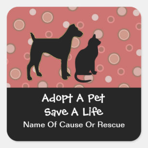 Adopte a los pegatinas de un mascota