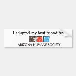 Adopté a mi pegatina para el parachoques del mejor