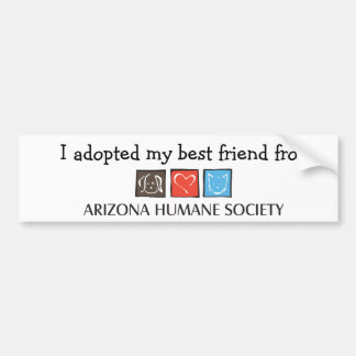 Adopté a mi pegatina para el parachoques del mejor