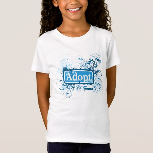Adopte {la camiseta cabida muñeca de los chicas (Anverso)