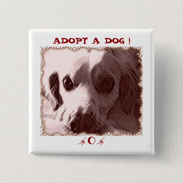 Adopte un botón del perro (Anverso)
