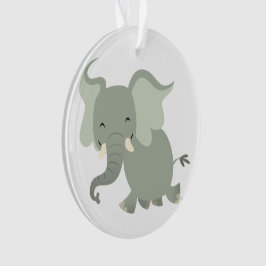 Adorable adorno de elefante de dibujos animados de