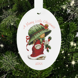 Adorable adorno navideño de acrílico rojo