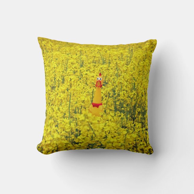 ¡Adorable almohada amarilla de pollo! (Anverso)