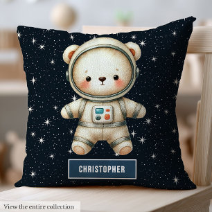 Adorable almohada astronauta de osito de peluche p