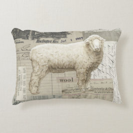 Adorable almohada de granja de ovejas