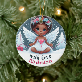 Adorable ángel bebé Ornamento de Navidad