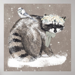 Adorable arte de animales del bosque en acuarela p