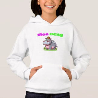 Adorable bebé tailandés Hippo Hoodie - Moo Deng