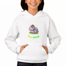 Adorable bebé tailandés Hippo Hoodie - Moo Deng