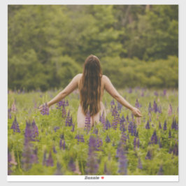 adorable boudoir con Pegatina de retratos verdes
