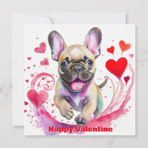 Adorable Bulldog Francés de San Valentín