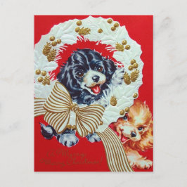 Adorable cachorros españoles de Navidad vintage