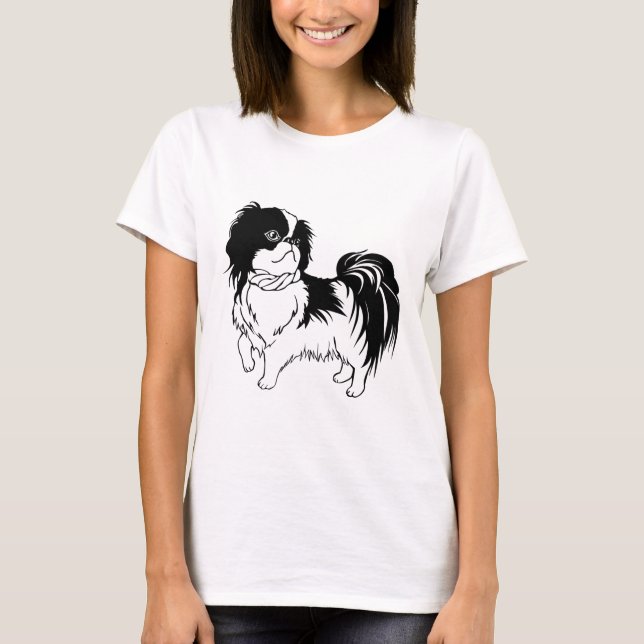 Adorable Camisa de Perro Blanco y Negro (Anverso)