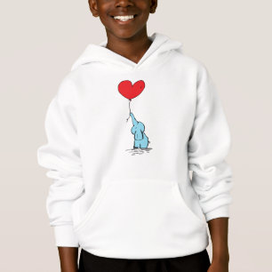 Adorable camiseta de elefante azul para niños