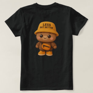 Adorable camiseta de oso "Menos pero mejor"