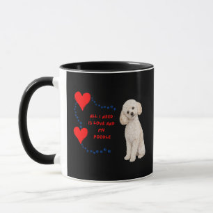 Adorable Caniche Blanco Taza de Caniche Fotorrea