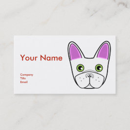 Adorable cara de Bulldog francés - Tarjeta de visi