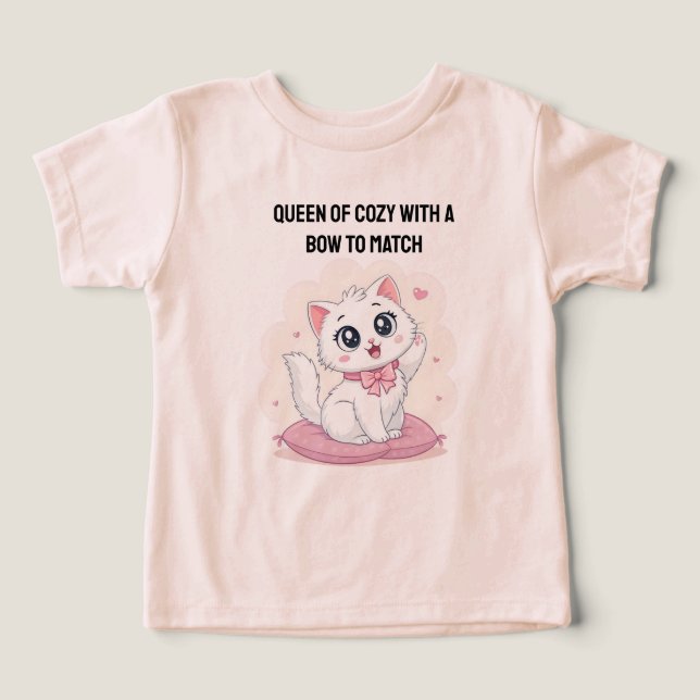 Adorable Cat Graphic Tee for Kids & Animal Lovers (Diseño delantero )