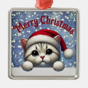 Adorable Cat Navidad Ornamento Cute Kitty decoraci