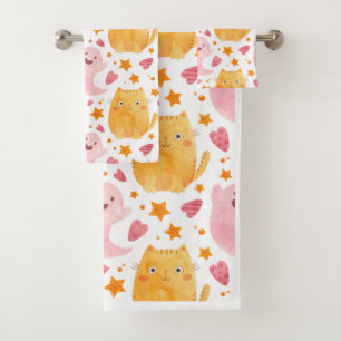 Adorable Cats and Ghosts Pattern
