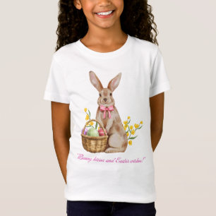 "Adorable conejo besa camiseta de Pascua"
