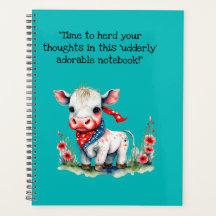 adorable cuaderno de vaca