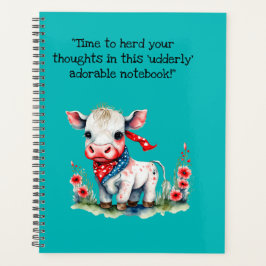 adorable cuaderno de vaca
