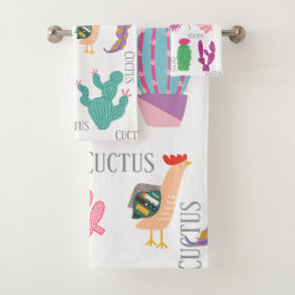 Adorable custus and leaves pattern cute pink blue